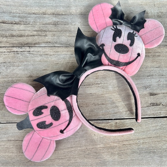 Accessories - Pink Mickey Pumpkins handmade Minnie Mouse ear headband Halloween all Year